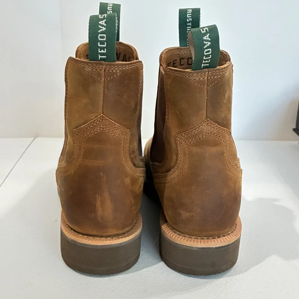 Tecovas Men's The Rugged Light Tobacco Tan Chelsea Boots 9.5EE Leather Western